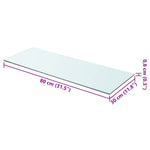 Hyllepanel Klart Glass 80X30 Cm