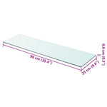 Hyllepanel Klart Glass 90X25 Cm