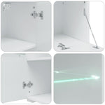 Tv-Møbel Med Skap Og Led-Lys 5 Deler Hvit