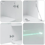 Tv-Møbel Med Skap Og Led-Lys 5 Deler Svart