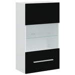 Tv-Møbel Med Skap Og Led-Lys 5 Deler Svart