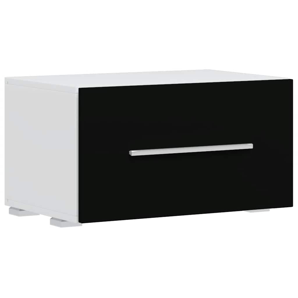 Tv-Møbel Med Skap Og Led-Lys 5 Deler Svart