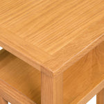 Endebord Med Bladhylle 27X35X55 Cm Heltre Eik