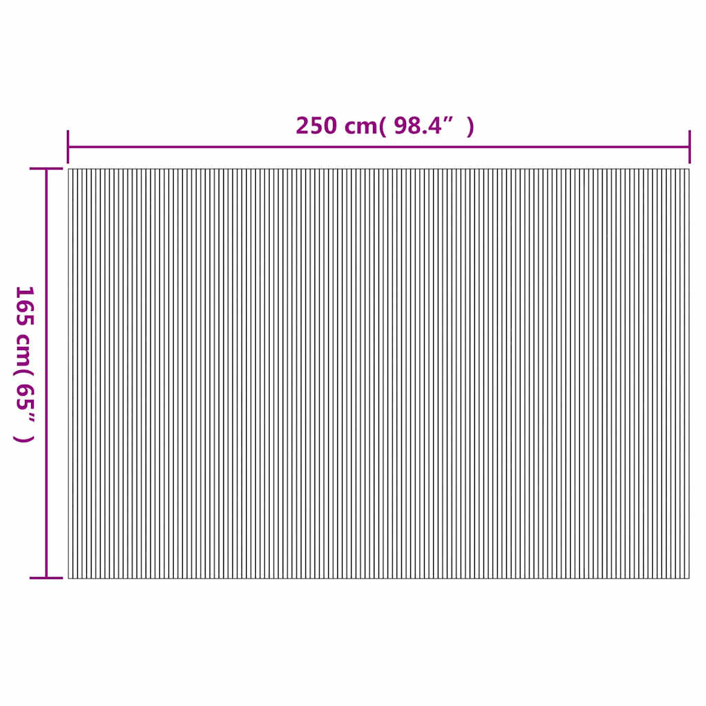 Romdeler Bambus Grå 250X165 Cm