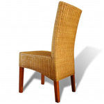 Spisestoler 4 Stk Brun Naturell Rotting