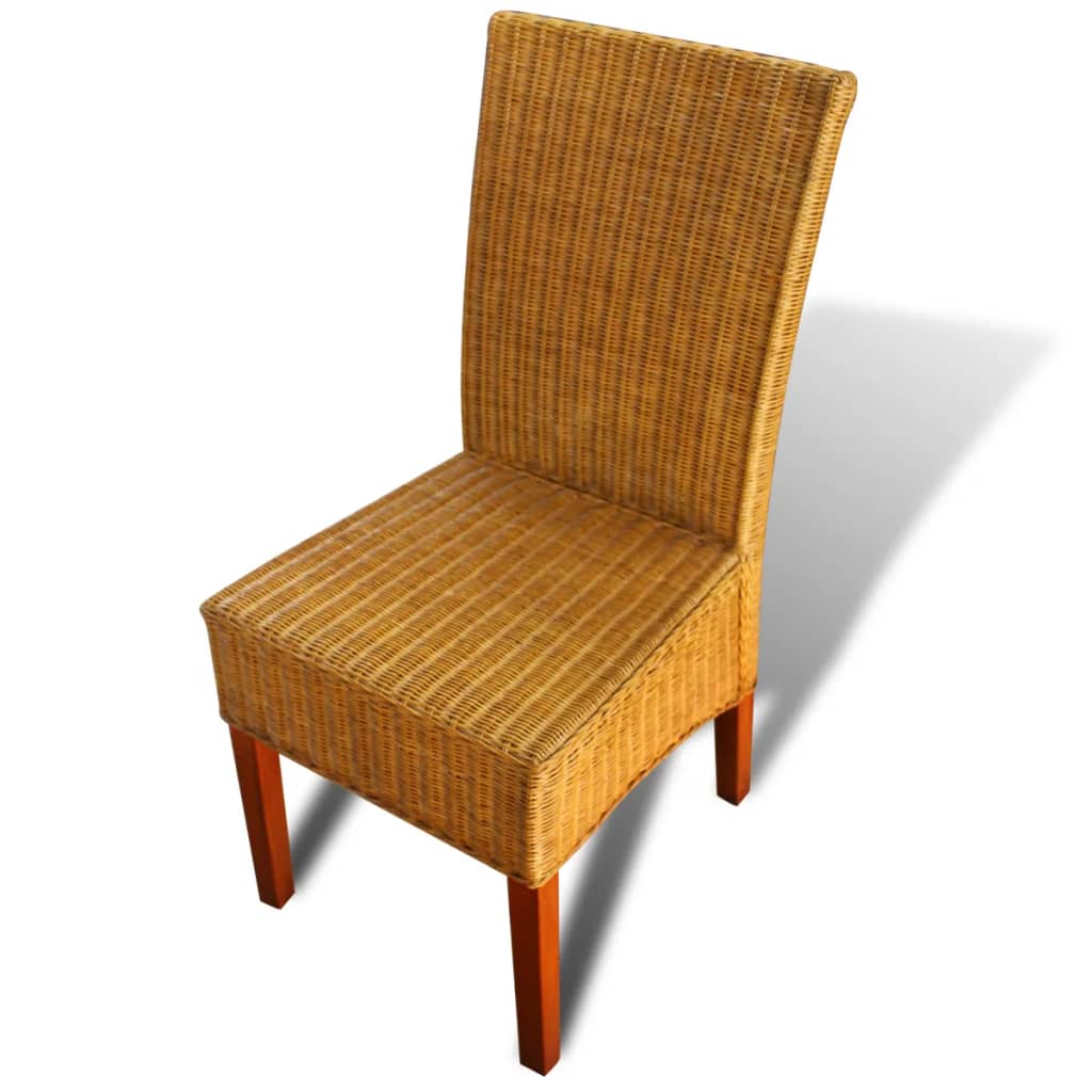 Spisestoler 6 Stk Brun Naturell Rotting