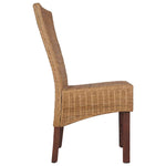 Spisestoler 6 Stk Brun Naturell Rotting