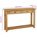 Konsollbord Massiv Teak 120X30X80 Cm