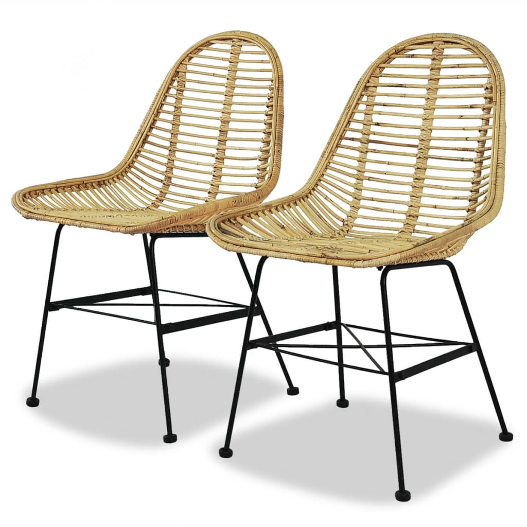 Spisestoler 2 Stk Naturell Rotting