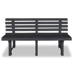 Hagebenk 145,5 Cm Plast Antrasitt