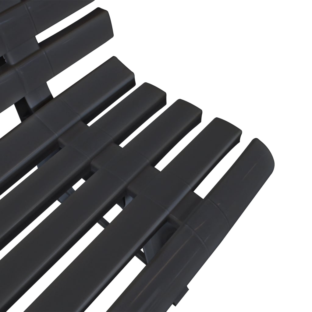 Hagebenk 145,5 Cm Plast Antrasitt