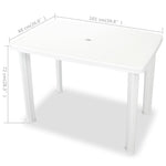 Hagebord Hvitt 101X68X72 Cm Plast