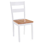 Spisestoler 2 Stk Hvit Heltre Gummitre