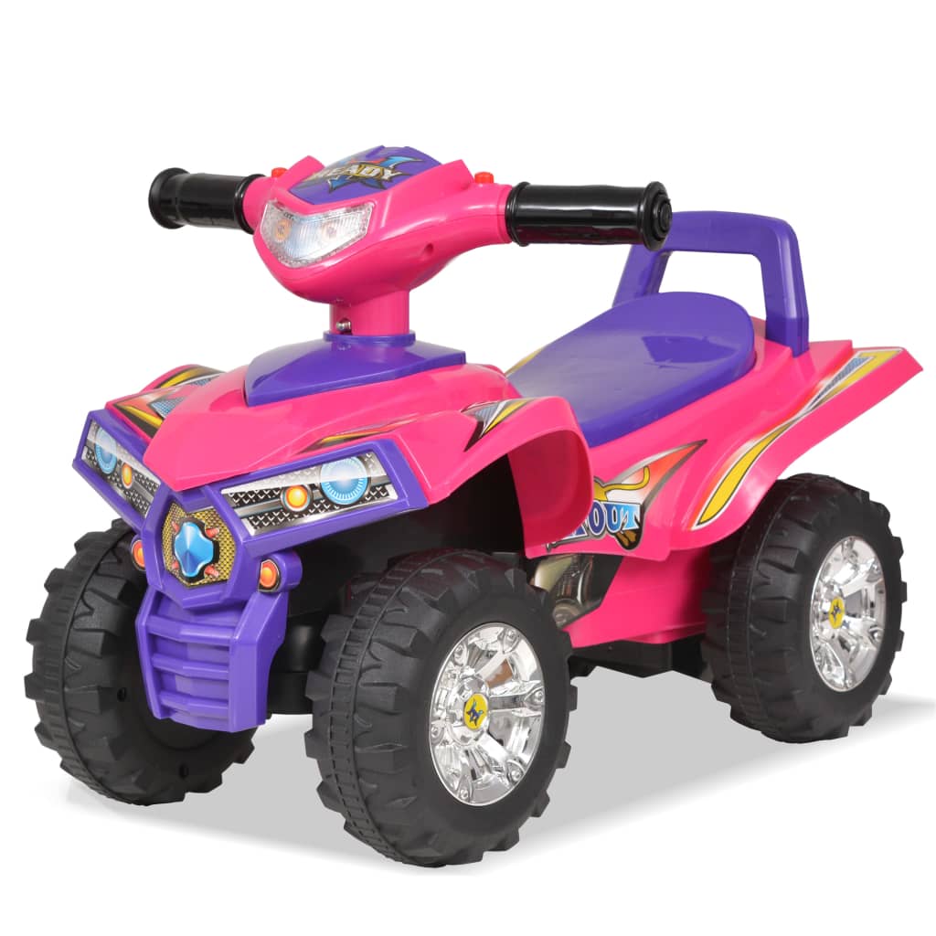 Gåbil Atv Med Lyd Og Lyserosa Og Lilla