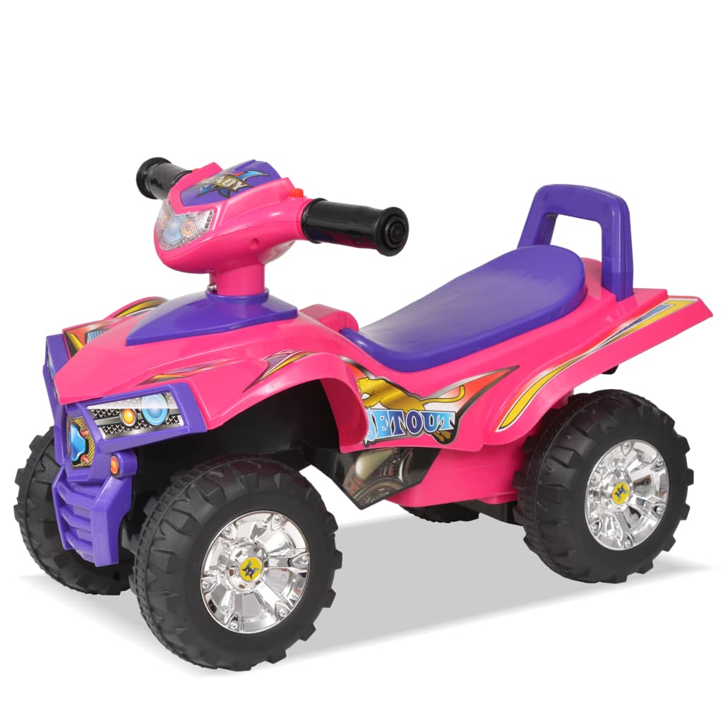 Gåbil Atv Med Lyd Og Lyserosa Og Lilla