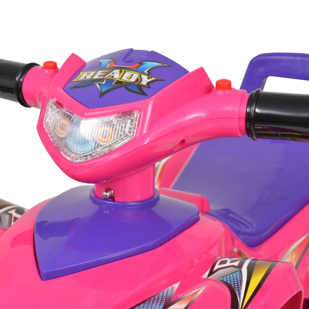 Gåbil Atv Med Lyd Og Lyserosa Og Lilla