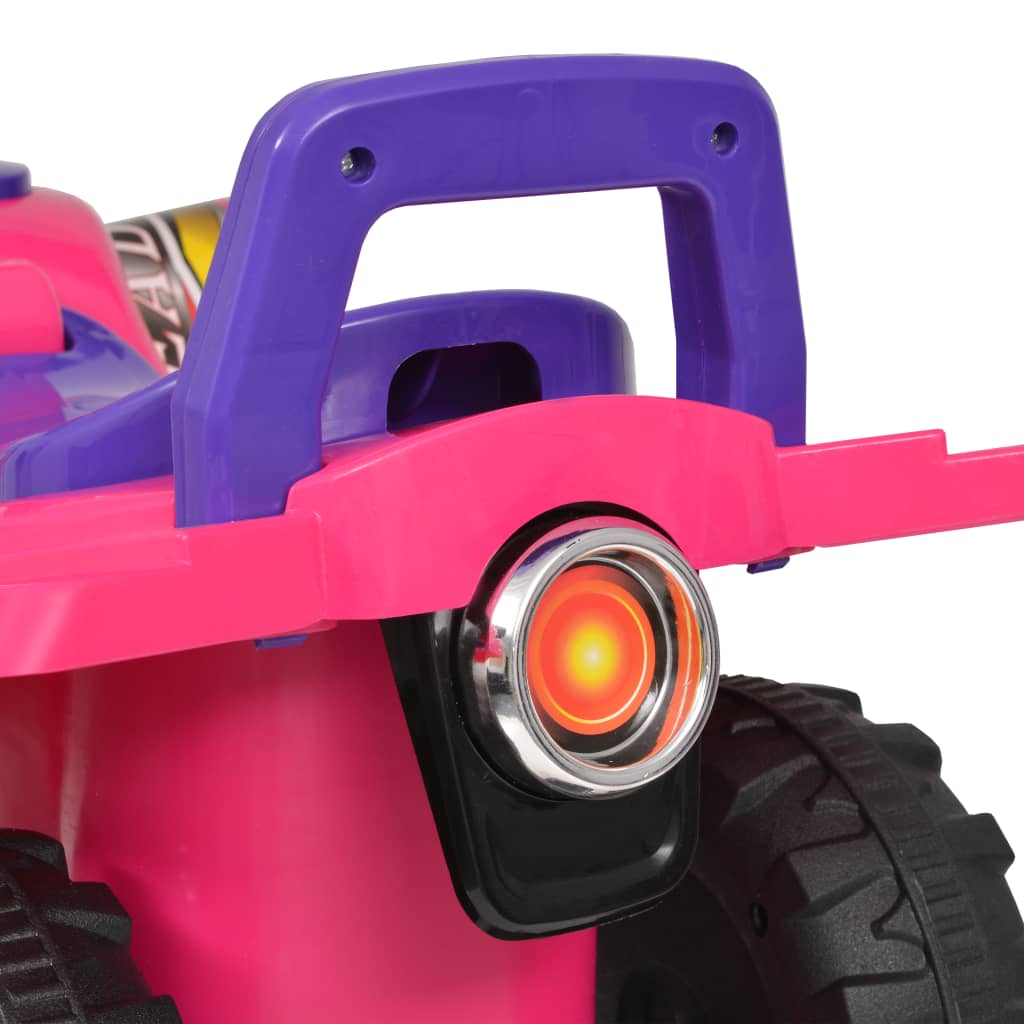Gåbil Atv Med Lyd Og Lyserosa Og Lilla
