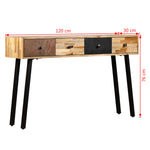 Konsollbord Gjenvunnet Heltre Teak 120X30X76 Cm