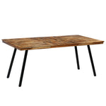 Spisebord Gjenvunnet Teak Og Stål 180X90X76 Cm
