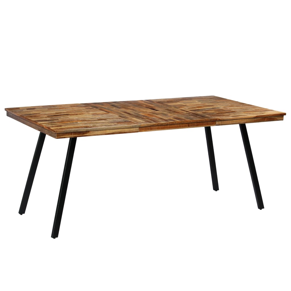 Spisebord Gjenvunnet Teak Og Stål 180X90X76 Cm