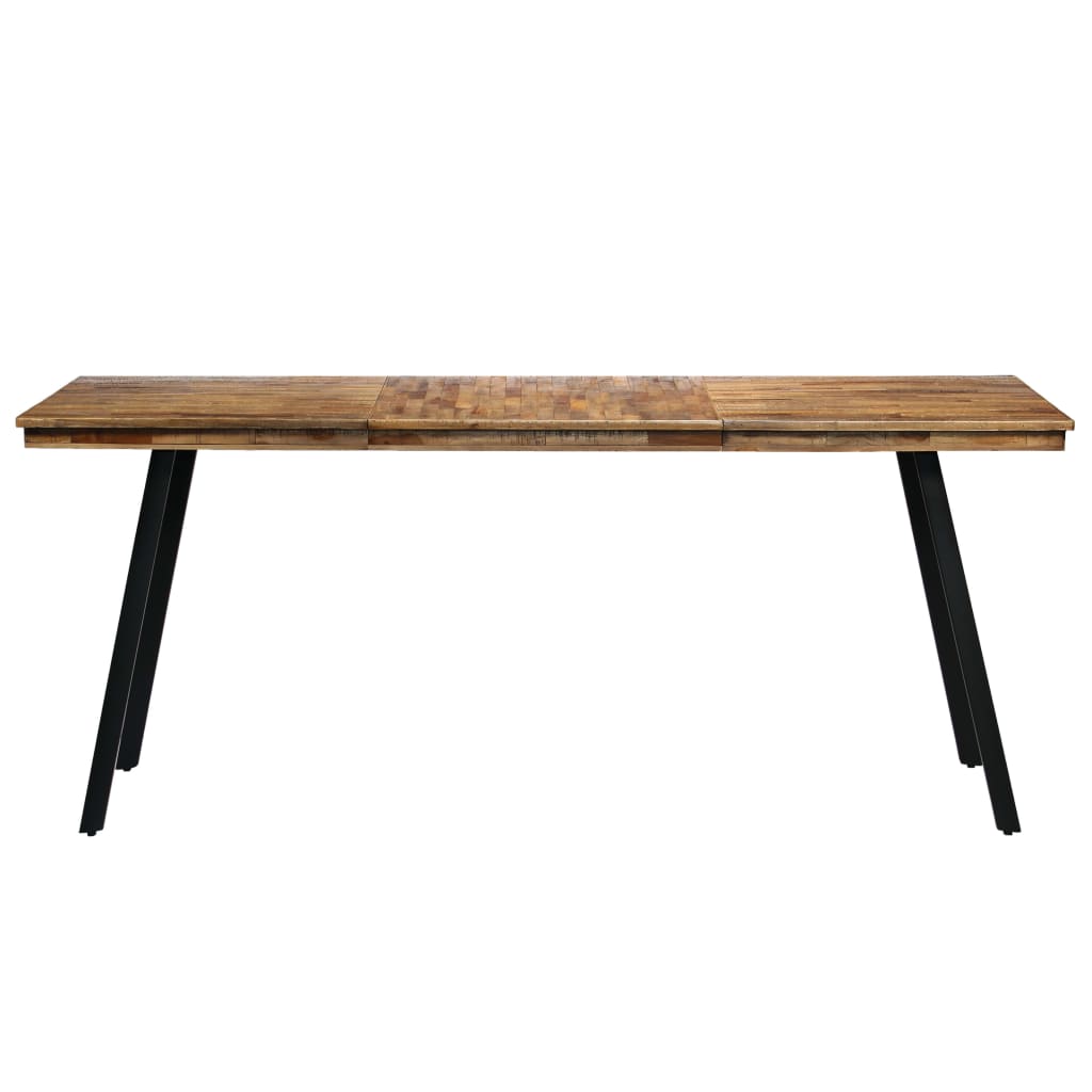 Spisebord Gjenvunnet Teak Og Stål 180X90X76 Cm