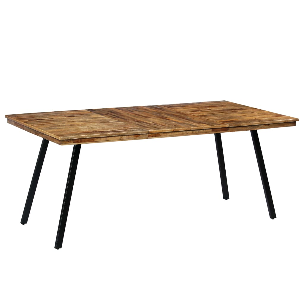 Spisebord Gjenvunnet Teak Og Stål 180X90X76 Cm