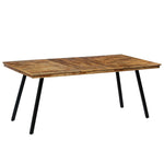 Spisebord Gjenvunnet Teak Og Stål 180X90X76 Cm