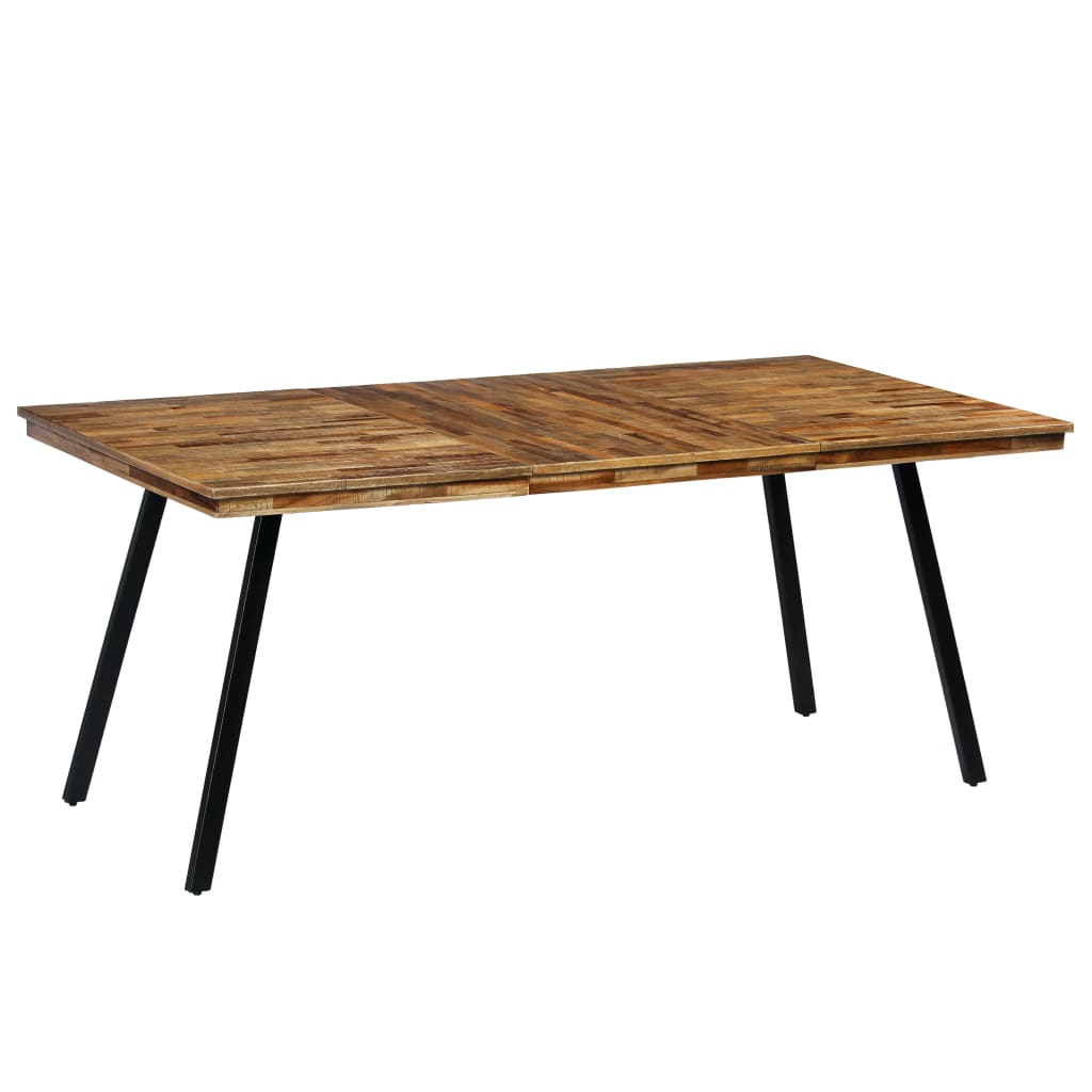 Spisebord Gjenvunnet Teak Og Stål 180X90X76 Cm