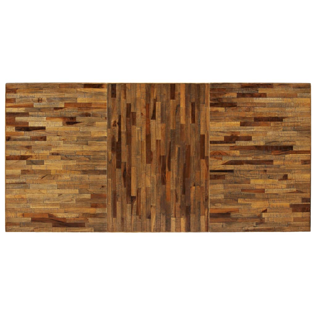 Spisebord Gjenvunnet Teak Og Stål 180X90X76 Cm