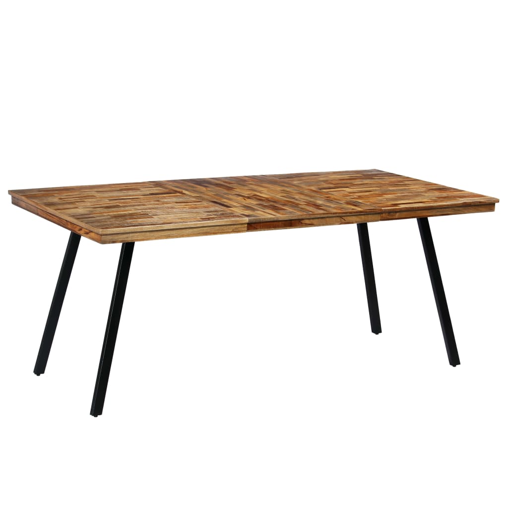 Spisebord Gjenvunnet Teak Og Stål 180X90X76 Cm