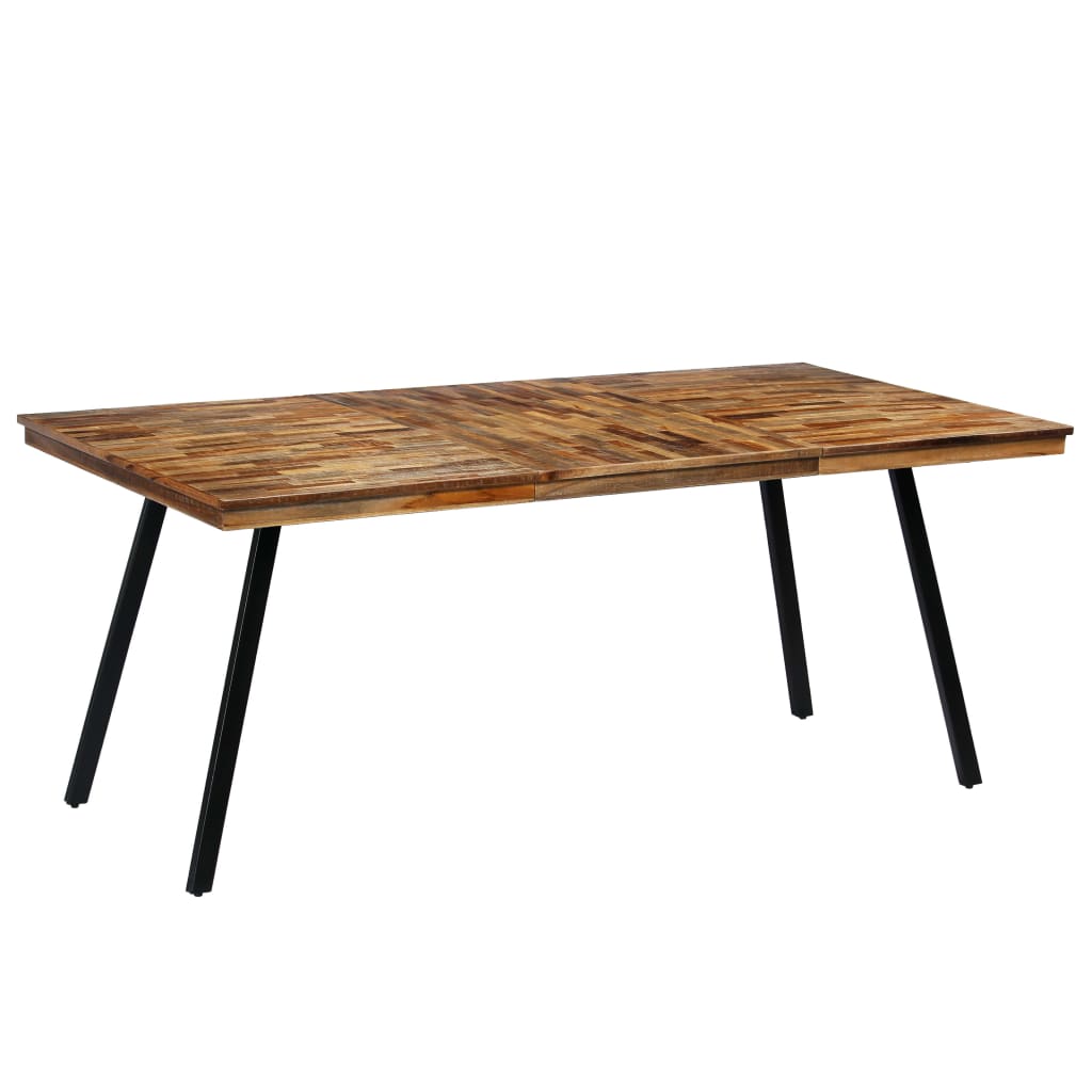 Spisebord Gjenvunnet Teak Og Stål 180X90X76 Cm