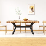 Spisebord Heltre Mango Og Stålkors 180 Cm