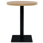 Bistrobord Mdf Og Stål Rund 60X75 Cm Eikefarge