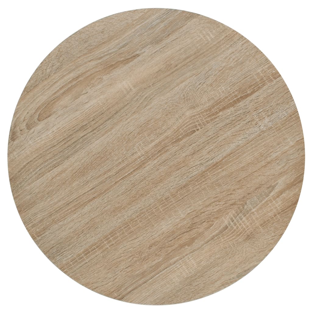 Bistrobord Mdf Og Stål Rund 60X75 Cm Eikefarge
