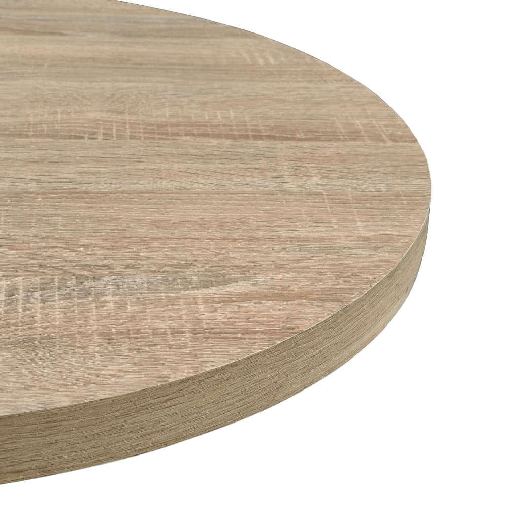 Bistrobord Mdf Og Stål Rund 60X75 Cm Eikefarge