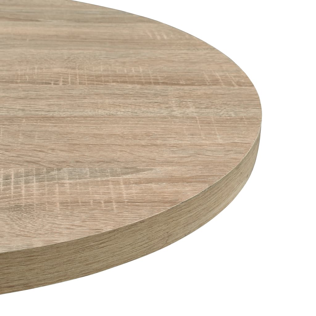 Bistrobord Mdf Og Stål Rund 80X75 Cm Eikefarge