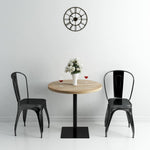 Bistrobord Mdf Og Stål Rund 80X75 Cm Eikefarge