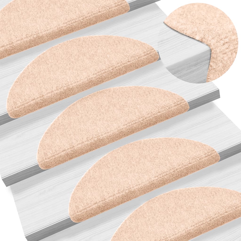 Selvklebende Trappematter Nålestempel 15 Stk 56X17X3 Cm Krem