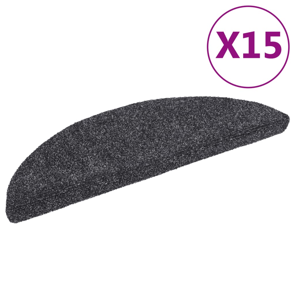 Selvklebende Trappematter Nålestempel 15 Stk 56X17X3Cm Mørk Grå