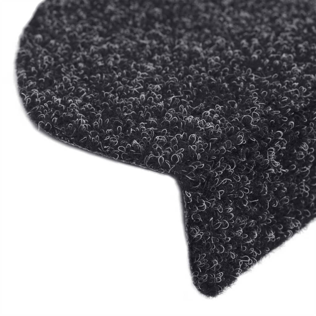 Selvklebende Trappematter Nålestempel 15 Stk 65X21X4 Cm Svart