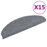 Selvklebende Trappematter Nålestempel 15 Stk 65X21X4Cm Lys Grå