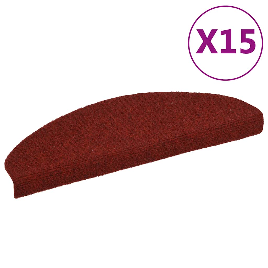 Selvklebende Trappematter Nålestempel 15 Stk 65X21X4Cm Rød