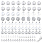 Julekulesett 3/4/6 Cm 100 Stk Sølv