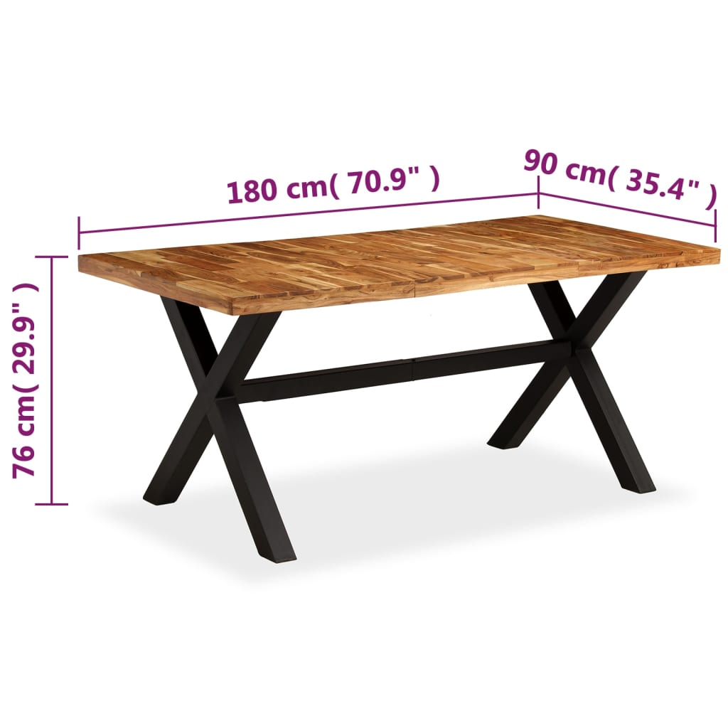 Spisebord Heltre Akasie Og Mango 180X90X76 Cm