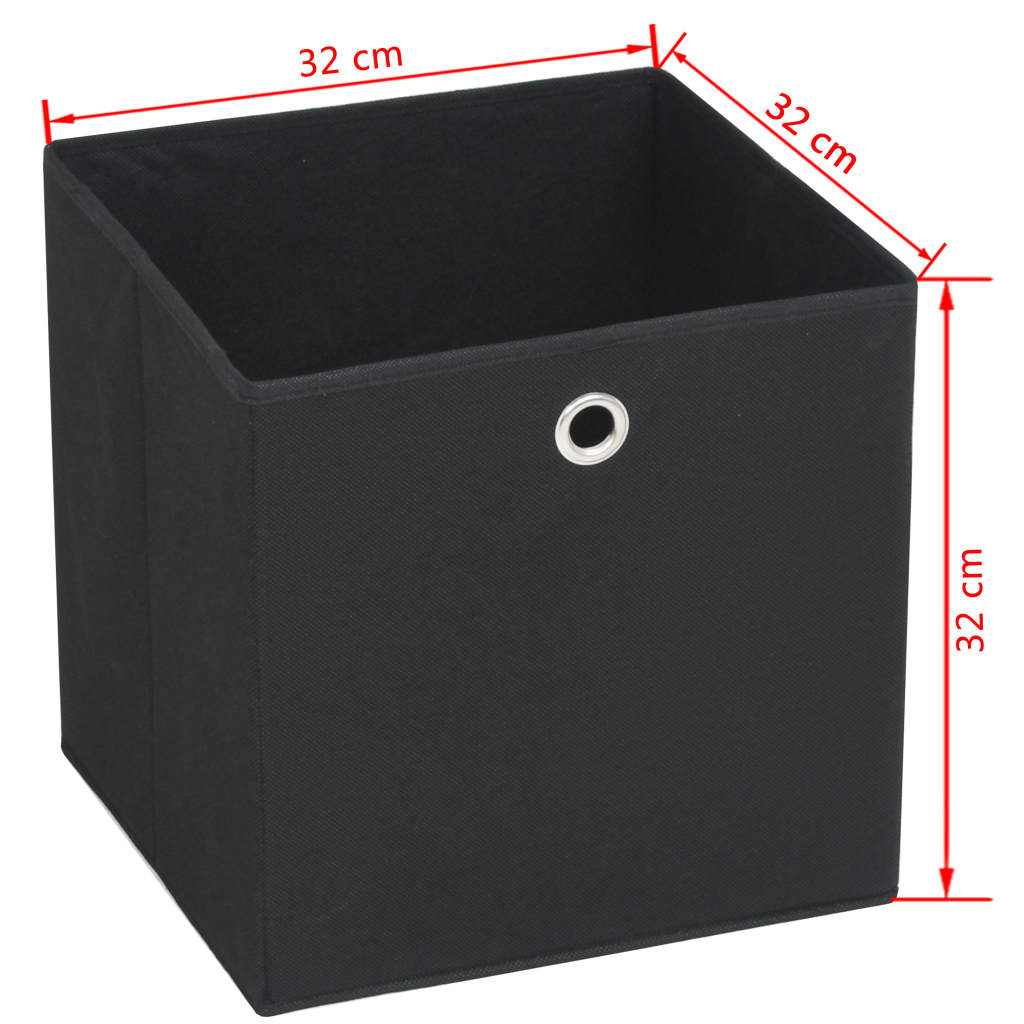 Oppbevaringsbokser 10 Stk Ikke-Vevet Stoff 32X32X32 Cm Svart