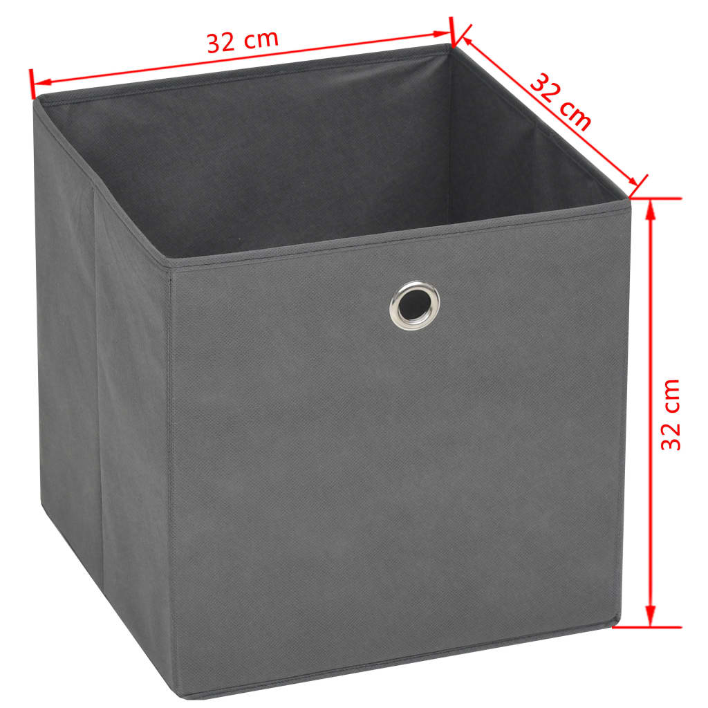 Oppbevaringsbokser 10 Stk Ikke-Vevet Stoff 32X32X32 Cm Grå