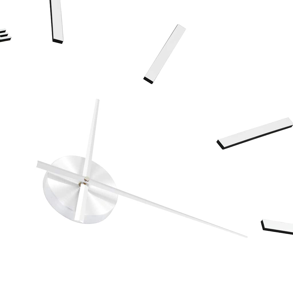 Veggklokke 3D Moderne Design 100 Cm Xxl Sølv