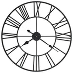 Veggklokke Vintage Med Kvarts-Urverk 80 Cm Xxl Metallfarget