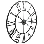 Veggklokke Vintage Med Kvarts-Urverk 80 Cm Xxl Metallfarget