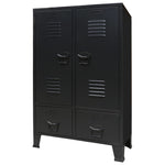 Garderobe Metall Industriell Stil 67X35X107 Cm Svart
